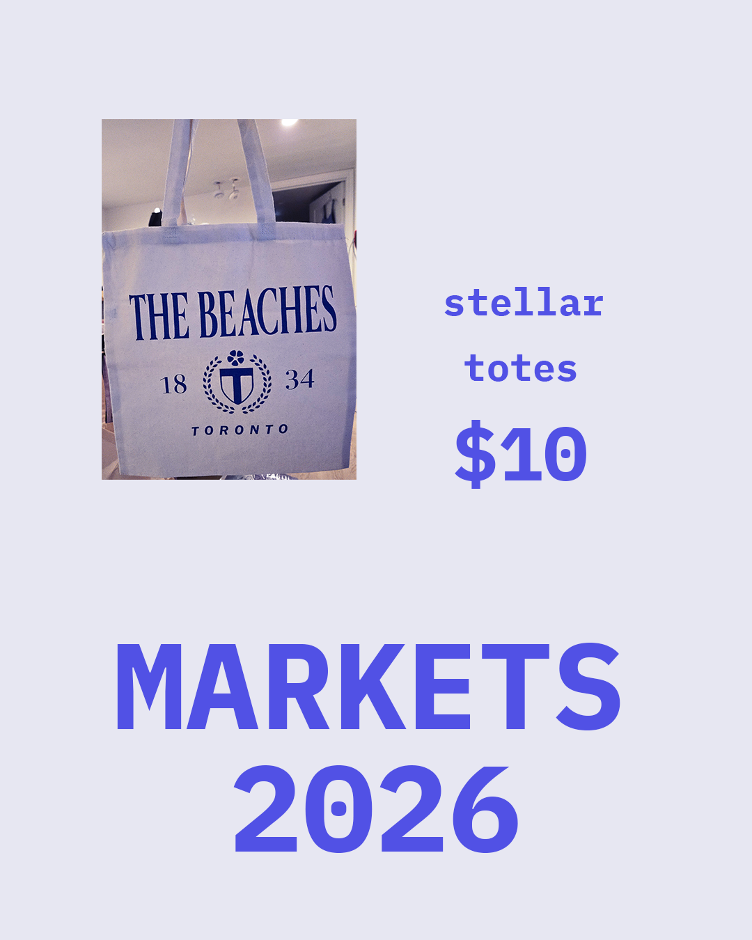 Market 2026 - TORONTO NEIGHBORHOOD TOTES - SCREENPRINT